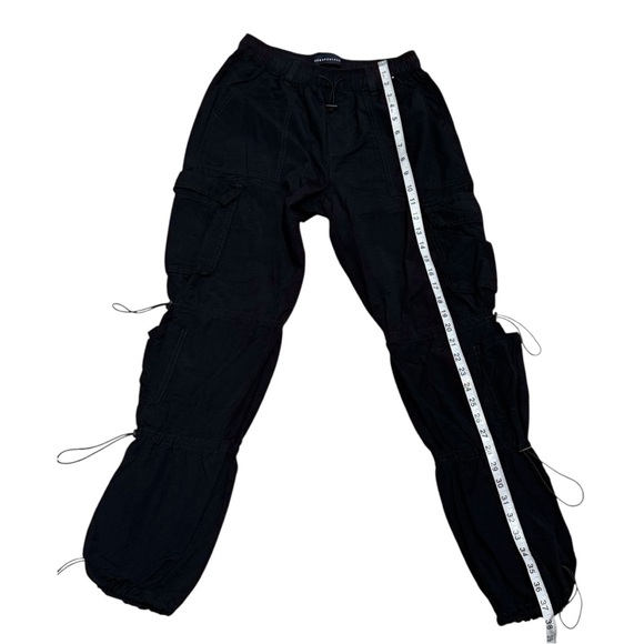 Aéropostale Parachute Cargo Pants Size Small (2–4) Black Y2K Adjustable Utility - Picture 7 of 10